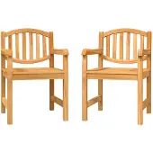 Syfax Gartenstühle 2 Stk. 58x59x88 cm Massivholz Teak