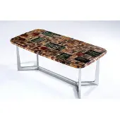 AEA Küchentisch Esstisch Epoxidharz Esszimmertisch Tisch 140 cm Holz Braun