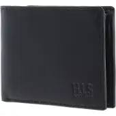H.I.S. Leder Geldbörse Wallet Black schwarz