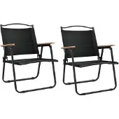 Syfax Campingstühle 2 Stk. Schwarz 54x55x78 cm Oxford-Gewebe