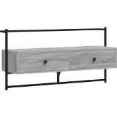 Syfax TV-Wandschrank Grau Sonoma 100,5x30x51 cm Holzwerkstoff