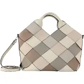 Gerry weber Handtasche Umhängetasche Checker Handbag LHZ Cream-White mehrfarbig beige