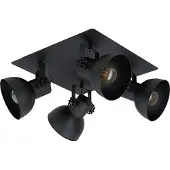 Eglo Deckenstrahler Barnstaple, schwarz, vierflammig