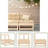 The Living Store Garten-Mittelsofa Massivholz Kiefer