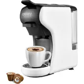 Camry Multikapsel-Espressomaschine CR 4414 Pumpendruck 19 bar, Mahlwerk/Kapsel, 1450 W, Weiß/Schwarz