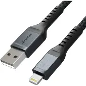 Nomad Lightning / USB Kabel aus Aramidfasern + Silikon Kabelbinder by – Schwarz