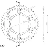 Supersprox ZĘBATKA TYLNA STEALTH 808 50 GOLD für Suzuki RM/RMZ Motorrad