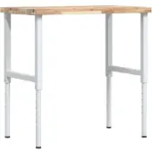 Syfax Werkbank 100x60x(73-99,5) cm Massivholz Akazie Rechteckig