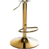 CLP Barhocker-Gestell I Höhenverstellbare Barstuhl-Säule I 8 X 8 CM Lochabstand, Farbe: gold