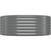Syfax Hochbeet Verzinkter Stahl 249x100x36 cm Grau