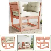 The Living Store Gartensofa mit Armlehnen und Kissen Massivholz Douglasie