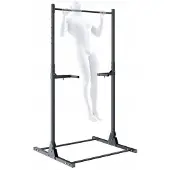 QLS Klimmzugstange Dipstation Verstellbar Kraftstation Training Freistehend Fit 6816