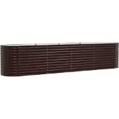 Syfax Hochbeet Braun 400 x 80 x 81 cm Stahl