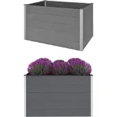 Syfax Garten-Hochbeet WPC 150x100x91 cm Grau