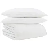 Syfax Winterbettdecke mit Kissen 3 Stk. Weiß Daunenfeder