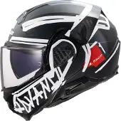 LS2 Helmets LS2 FF910 Advant II Tape Klapphelm, schwarz matt/weiß, 2XL (63/64)