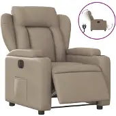 Syfax Relaxsessel Elektrisch Cappuccino Kunstleder