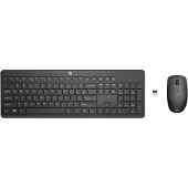 HP 235 Wireless-Maus und -Tastatur (kombiniert), Volle Größe (100%), Kabellos, RF Wireless, Schwarz, Maus enthalten
