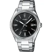 Casio Quarzuhr, silber (edelstahlfarben, schwarz, schwarz), , Armbanduhren, Herren, edelstahlfarben, Quarzuhr, Armbanduhr, Damenuhr, Herrenuhr, Edelstahlarmband, Neo-Display, Tag