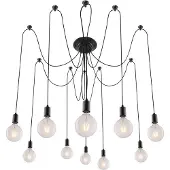 Rabalux 2224 Pendelleuchte 10 Spots Caspar, E27, schwarz, rund, Industriell, ø800mm