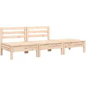 Syfax Gartensofa 3-Sitzer Massivholz Kiefer