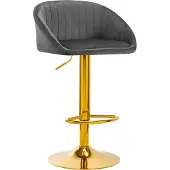 4rico Barhocker Qs-B16G Samtgrau