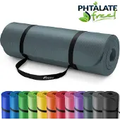 Tresko Yogamatte Fitnessmatte Gymnastikmatte Pilates 190x100x1,5cm Blau Petrol