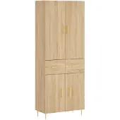 Syfax Highboard Sonoma-Eiche 69,5x34x180 cm Holzwerkstoff