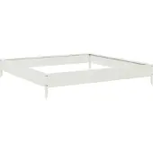 Syfax Hochbeet Weiß 100x100x18,5 cm Stahl