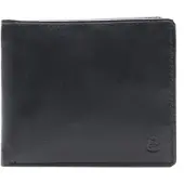 Esquire Leder Geldbörse Compact Wallet Black schwarz