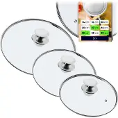 Kadax Glasdeckel-Deckelset 22/26/30 cm