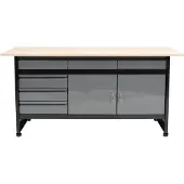 TRIZERATOP Werkbank mit Schrank und 6 Schubladen 1700 x 600 mm