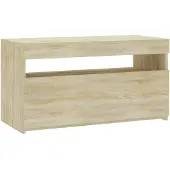 Syfax TV-Schrank mit LED-Leuchten Sonoma-Eiche 75x35x40 cm