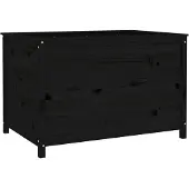 Syfax Hochbeet Schwarz 119,5x82,5x78 cm Massivholz Kiefer