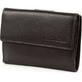 Bruno Banani Leder Geldbörse Cryptalloy Wallet Zip With Flap Brown braun