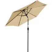 Angel Living 270cm Sonneschirm Sonnenschutz neigbar Rostfrei aus Stahl und Polyester Beige