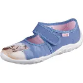 Superfit Bonny Mädchen Hausschuhe Pferde (Blau/Mehrfarbig), 1-000281-8400 - Gr. 35