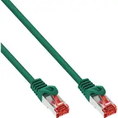 InLine 76900G Patchkabel, S/FTP (PiMf), Cat.6, 250MHz, halogenfrei, Kupfer, grün, 10m