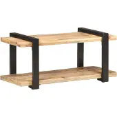 The Living Store TV-Schrank 90x40x40 cm Raues Mangoholz
