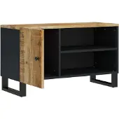 Syfax TV-Schrank 80x33x46 cm Massivholz Mango & Holzwerkstoff