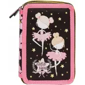 Derform Ballerina Federtasche 2 Fach Federmäppchen Stifte Etui Federmappe Ballett Tänzerin