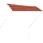 Syfax Einziehbare Markise 300×150 cm Orange und Braun