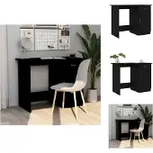 vidaXL Schreibtisch Schwarz 100x50x76 cm Holzwerkstoff - Schreibtische