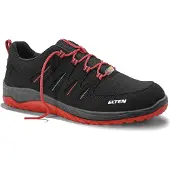 ELTEN Sicherheitsschuh "MADDOX Low" Gr. 41, schwarz (schwarz, rot), 41, Obermaterial: 100% sonstige Fasern AF., Schuhe, Sicherheitsschuh