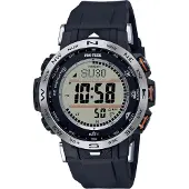 Casio Funkchronograph PRO TREK, schwarz (schwarz, grau), Armbanduhren, Herren, schwarz, Funkchronograph, Armbanduhr, Herrenuhr, Funk, Solar, Stoppfunktion, Weltzeit