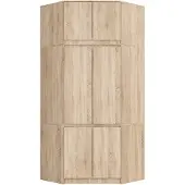 Akord Eckkleiderschrank Sonoma Eiche 100 cm 6 Türen B100xH235xT50 cm