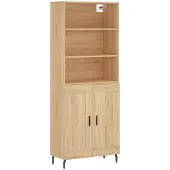 Syfax Highboard Sonoma-Eiche 69,5x34x180 cm Holzwerkstoff