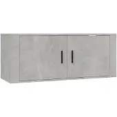 vidaXL TV-Wandschrank Betongrau 100x34,5x40 cm