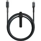Nomad Rugged Ladekabel USB C für Original Apple iPhone und iPad 1,5 m Kabel schwarz