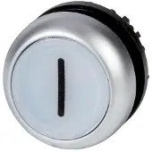 Eaton 216942 Leuchtdrucktaste, RMQ-Titan, flach, tastend, weiß, beschriftet 1, Frontring Titan M22-DL-W-X1 - 10 Stück